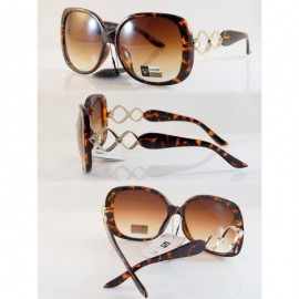 Rectangular Luxury Chic Rhinestone Metal Cross-Cut Temple Square Sunglasses A049 - Tortoise/ Brown Gradient - C6187ONQEK5 $11.45