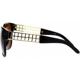 Square Womens Oversized Fashion Sunglasses Designer Style Square Frame - Brown (Brown) - C9187DYLEAW $8.91