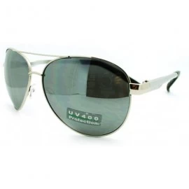 Aviator Mens Aviator Sunglasses Classic Metal Frame Fashion Shades - Silver - C111DOFYMLN $7.95