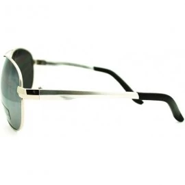 Aviator Mens Aviator Sunglasses Classic Metal Frame Fashion Shades - Silver - C111DOFYMLN $7.95