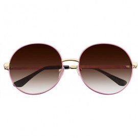 Oversized Women's Super Round Oversize Fashion Metal Large Sunglasses - Purple - C318SEZIHEL $9.53