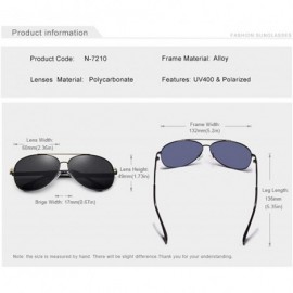 Square Genuine designer vintage aviator sunglasses men fashion polarized UV400 - Black - C918IWANKXY $21.90