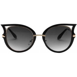 Cat Eye 1 Pcs Retro Large Sexy Cat Eye Sunglasses Gold Metal Arm UV Protect - Choose Color - Black - C618ND68XTG $21.45