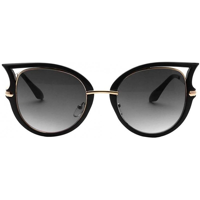 Cat Eye 1 Pcs Retro Large Sexy Cat Eye Sunglasses Gold Metal Arm UV Protect - Choose Color - Black - C618ND68XTG $21.45