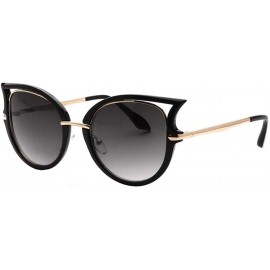 Cat Eye 1 Pcs Retro Large Sexy Cat Eye Sunglasses Gold Metal Arm UV Protect - Choose Color - Black - C618ND68XTG $21.45