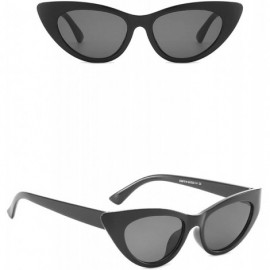 Cat Eye Classic style Cat Eye Sunglasses for Unisex PC AC UV 400 Protection Sunglasses - Black - CO18SZUDIXO $15.02