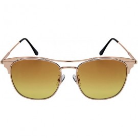 Aviator Double Brow Bar Aviators w/Flat Lens 3128 - Gold - CG185KIEDI6 $9.86