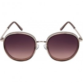 Round Fashion Desginer Inspired Round Sunglasess with Flat Ocean Color Lens Ultralight - CS18XH4T7C0 $13.42