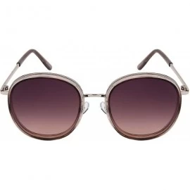 Round Fashion Desginer Inspired Round Sunglasess with Flat Ocean Color Lens Ultralight - CS18XH4T7C0 $13.42