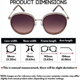 Round Fashion Desginer Inspired Round Sunglasess with Flat Ocean Color Lens Ultralight - CS18XH4T7C0 $13.42