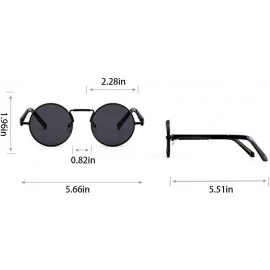 Square Steampunk Vintage Sunglasses- Creative Personality Round Sunglasses- Suitable for Men and Women. - CH18T7C5S5Z $8.97