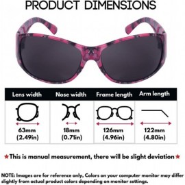 Oval Women Wrap Style Sunglasses Pink Camo Design Sunglasses Purple for Women - Hot Pink - CE126UQS9LV $13.42