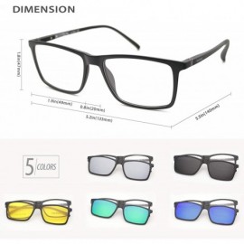 Sport Sunglasses Polarized Protection Eyeglasses - Five-in-one Magnetic Glasses Set - Black Frame - C519248WHTX $24.43