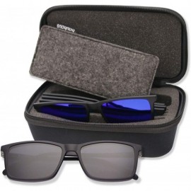 Sport Sunglasses Polarized Protection Eyeglasses - Five-in-one Magnetic Glasses Set - Black Frame - C519248WHTX $24.43