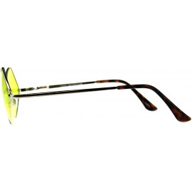 Square Diamond Shape Sunglasses Vintage Indie Fashion Color Lens Spring Hinge - Gold (Yellow) - C418EO4TQ9D $10.54