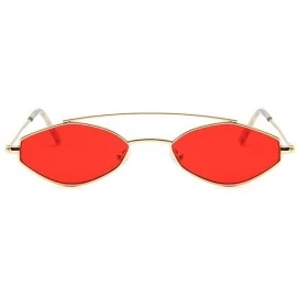 Oval 90s Sunglasses Women Retro Oval Sunglasses Lady Vintage Black Sunglasses UV400 - 1 - CP18QZ4S9UR $32.30