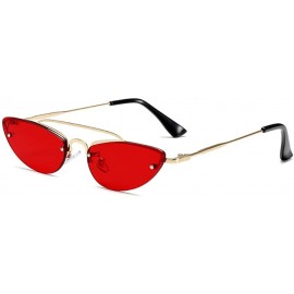 Cat Eye All-match small frame sunglasses cat eye sunglasses - Yellow on Top - CW1999INCZL $20.92