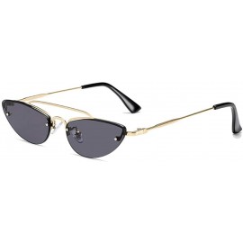 Cat Eye All-match small frame sunglasses cat eye sunglasses - Yellow on Top - CW1999INCZL $20.92