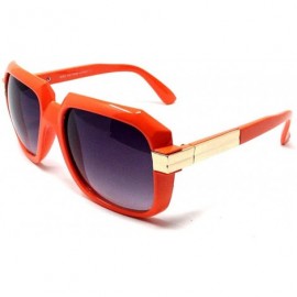 Square Gazelle Emcee Oversized Square Sunglasses - Orange & Gold Frame - CG18EG8U8AO $13.13