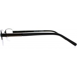 Rectangular Reading Glasses Magnified Lens Half Rim Rectangular Spring Hinge - Black - CE1889ZZ43U $9.97