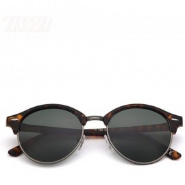 Aviator 20/20 Retro Rivet Polarized Sunglasses Men Classic Brand C01 Black Smoke - C04 Leopard G15 - CK18Y3NUTMI $15.59