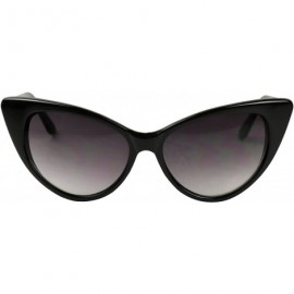 Cat Eye Exaggerated Rockabilly Sunglasses - Black - CX12O5JBSEU $8.37