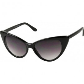 Cat Eye Exaggerated Rockabilly Sunglasses - Black - CX12O5JBSEU $8.37