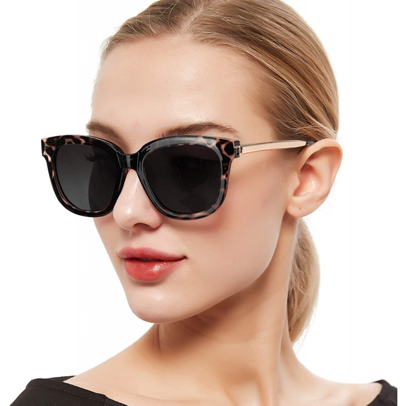 Wayfarer Oversized Mirrored Sunglasses for Women/Men - Polarized Sun Glasses with 100% UV400 Protection - CL18SL4HM7K $26.40