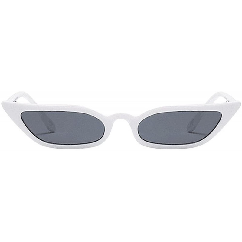 Wrap Unisex Fashion Eyewear Unique Sunglasses Small Frame Vintage Glasses - White - CV1970GZZ5I $7.08