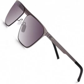 Oval Polarized Sunglasses Designer Glasses Protection - Gun - CG18SW07XLG $11.85