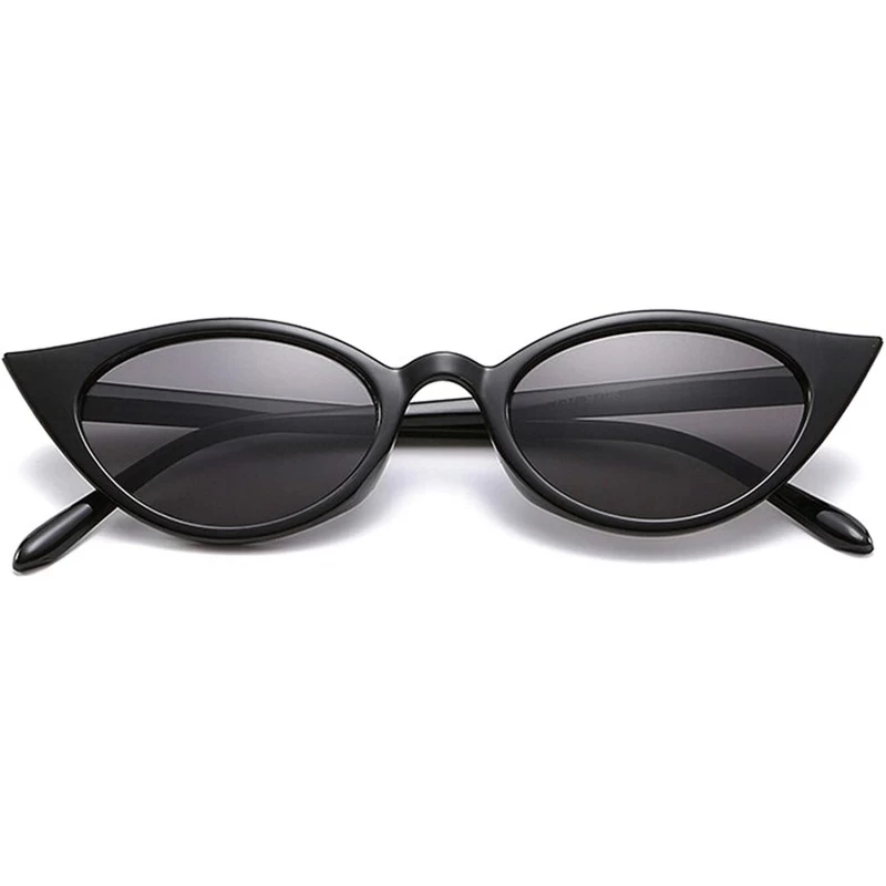 Oval Retro Classic Oval Sunglasses for Women AC PC UV 400 Protection Sunglasses - Black - CR18SAQUN4I $18.27