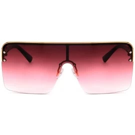 Oversized Fashion Oversized Sunglasses Designer Gradient - Red - CI18USUW8ZD $12.69