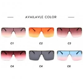 Oversized Fashion Oversized Sunglasses Designer Gradient - Red - CI18USUW8ZD $12.69