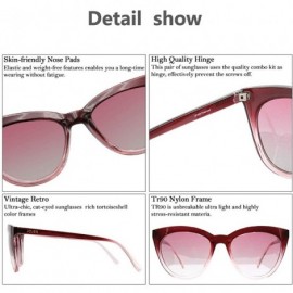 Cat Eye Polarized Fashion Sunglasses for Women's Cat Eye Retro Ultra Light Lens TR90 Frame JE003 - CV18IA7L9TL $40.61