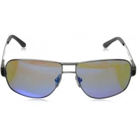 Round Classic HTG1024 C3 Polarized Rectangular Sunglasses - Shiny Silver - CX11OCMXCTZ $57.84