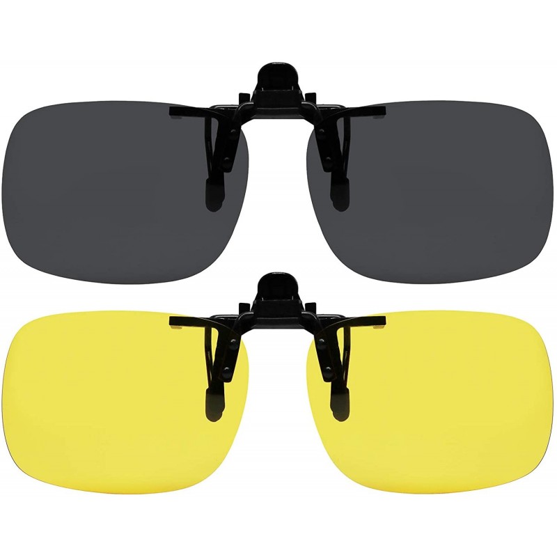 Rimless Clip On Sunglasses Polarized Sunglasses to Clip onto Eyeglasses Flip Up for Men and Women - CZ18NHIYMW2 $8.31