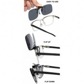 Rimless Clip On Sunglasses Polarized Sunglasses to Clip onto Eyeglasses Flip Up for Men and Women - CZ18NHIYMW2 $8.31