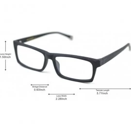 Square Simple Suqare Frame Unisex Glasses Frame8005 - Wooden Black - CM18LD6UQ73 $19.10