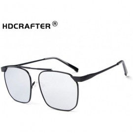 Oversized Fashion Retro Biker Fishing Oversized Polarized Sunglasses for Men and Women 15132 - Silver - CR18ZXCDEKC $14.76