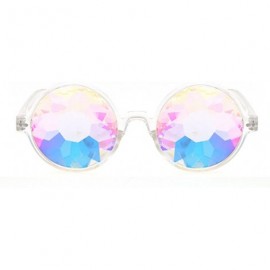 Goggle Women Girls Kaleidoscope Sunglasses Rainbow Prism Glasses Refraction Goggles for Festivals - Transparent - CH18GQ5XO6T...