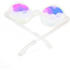 Goggle Women Girls Kaleidoscope Sunglasses Rainbow Prism Glasses Refraction Goggles for Festivals - Transparent - CH18GQ5XO6T...