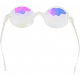 Goggle Women Girls Kaleidoscope Sunglasses Rainbow Prism Glasses Refraction Goggles for Festivals - Transparent - CH18GQ5XO6T...