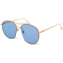 Aviator Sunglasses for Men Women Vintage Aviator Sunglasses Retro Glasses Eyewear Goggles - Bleu - CY18QSNUOUI $10.10