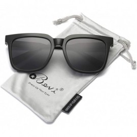 Oversized Unisex Polarized Sunglasses Square UV400 Brand Designer Sun glasses - Black - CU18H8GUL55 $15.50