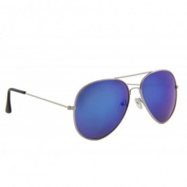 Oversized Unisex Sunglasses Classic Double Bridge Design Mirrored Classic Aviator - CK18I4D9I6G $7.49