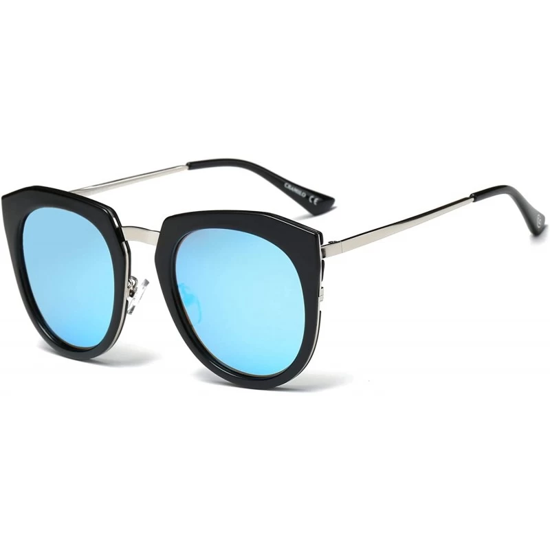 Goggle Women Oversize Cat Eye Fashion Sunglasses - Blue - CR18WSENO8C $15.53