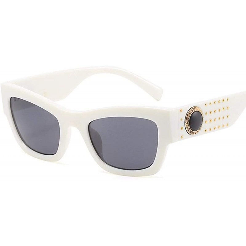 Oversized Women's sunglasses Fashion European and American personality rivet anti-ultraviolet ray - E - CH18Q0I0LKZ $23.89