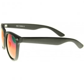 Wayfarer Oversized Horn Rimmed Sunglasses with Metal Rivets - Black Crimson - CS11XOOCIAP $8.81