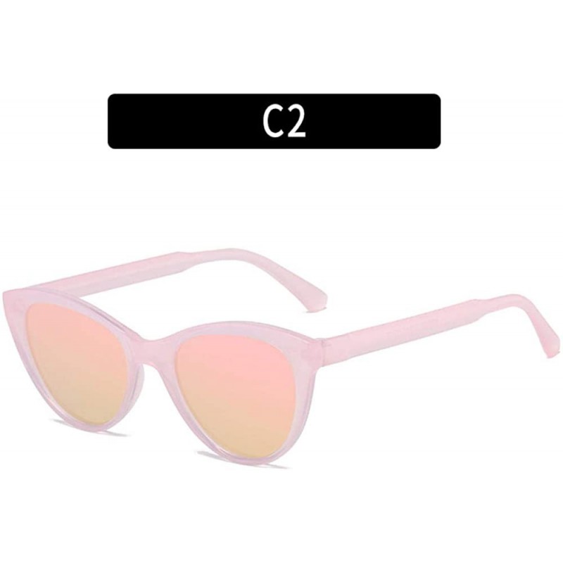 Cat Eye Cat's Eyes Sunglasses Personalized Concave Sunglasses - C2-powder Frame Powder Mercury - CD199CDGM7K $17.38