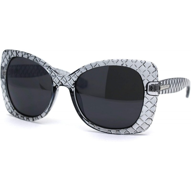 Butterfly Womens Diva Thick Plastic Butterfly Designer Fashion Sunglasses - Slate - CZ12N5NDY10 $12.15